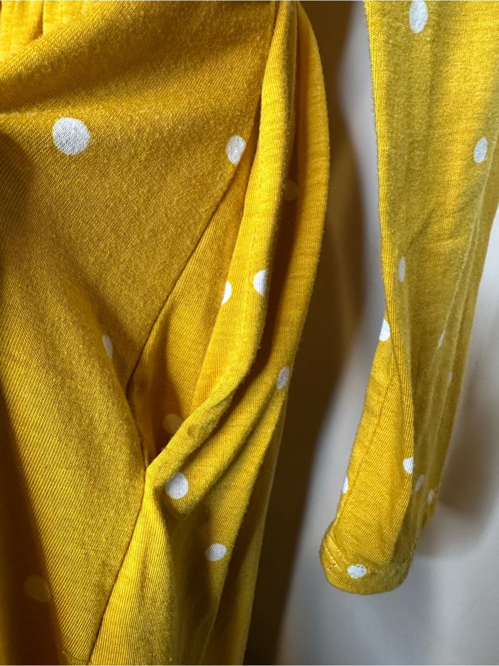 Mustard Polka Dot Midi Long Sleeve Dress - Picture 5 of 9